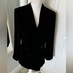 Theory Waist-Tab Velvet Jacket Size 8